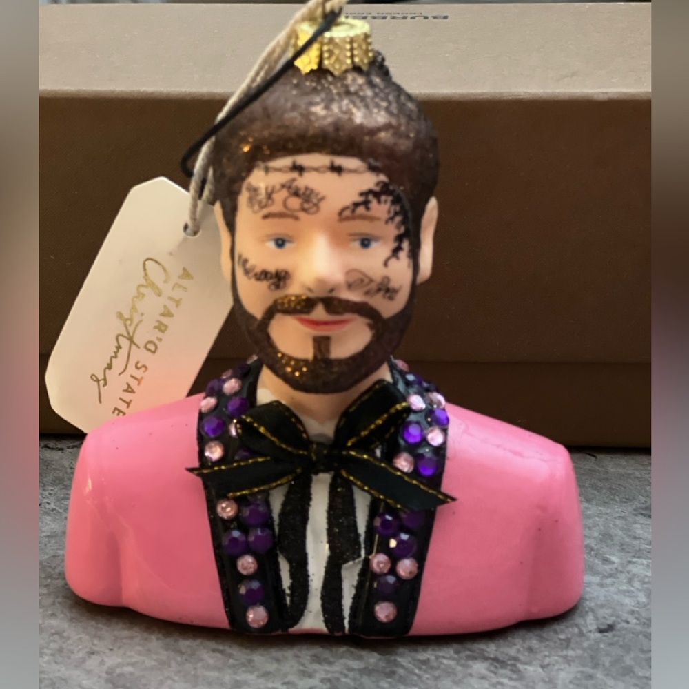 Pink and Purple Post Malone Ornament so cute!